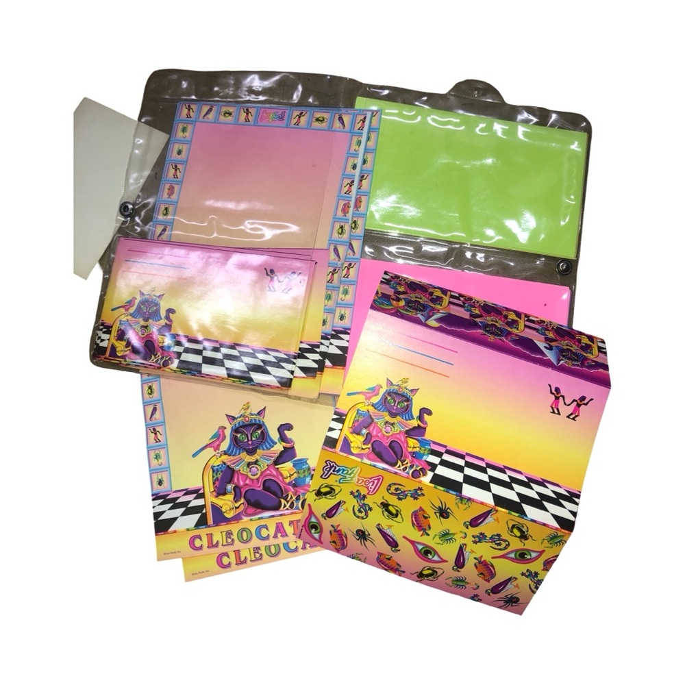 Lisa Frank Neon Cat Stationery Set